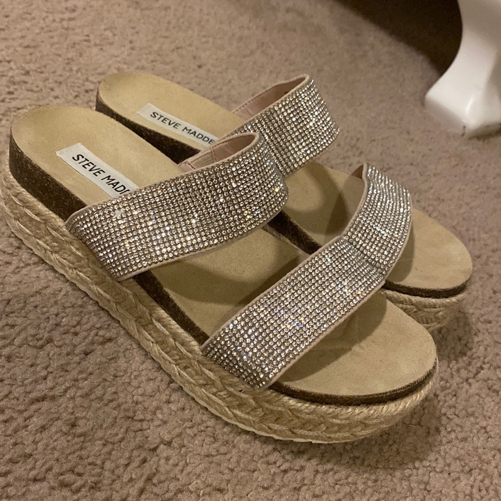 Steve Madden Jadey Espadrille Mule Platforms